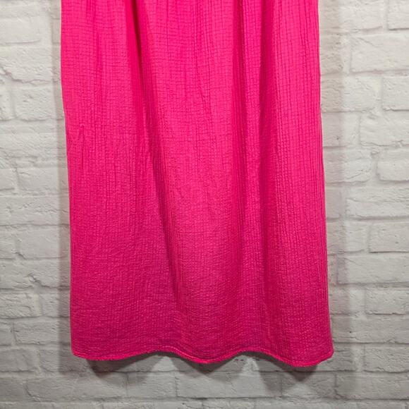 MS J.Crew Strapless Bow Front Cover Up Dress NWT Women Sze XS Neon Flamingo Pink - Picture 3 of 10